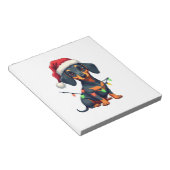 Bloc-note Chemises de Noël de l'arbre de chiens de teckel Ca (Incliné)