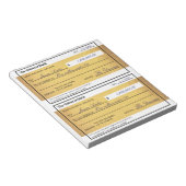Bloc-note Chèque en blanc Loi d'Attraction Argent Or 5,5" x (Incliné)