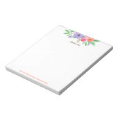 Bloc-note Cher Dieu, bénis ma famille Aquarelle Florale (Tourné)