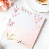 Bloc-note Cherry Blossom Tree Floral japonais Personnalisé