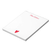 Bloc-note Cherry Red Heart  Valentines Day Personalized  (Tourné)