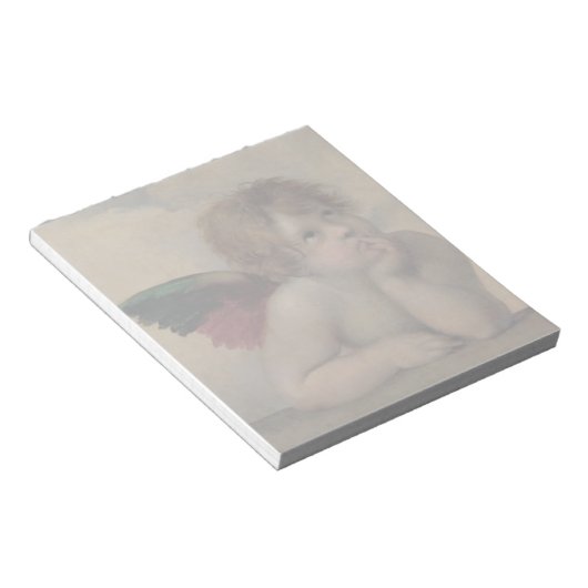Bloc-note Cherub de Sistine Madonna par Raphael (Incliné)