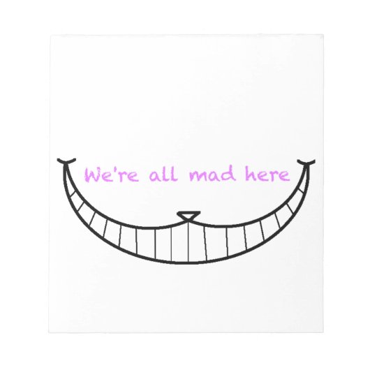 Bloc-note Cheshire Chat Smile (Devant)