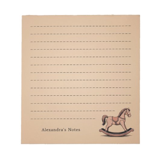 Bloc-note Cheval à roche - Jouets en bois (Devant)