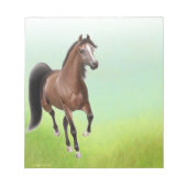 Bloc-note Cheval arabe Brown de Trotting Bay (Devant)