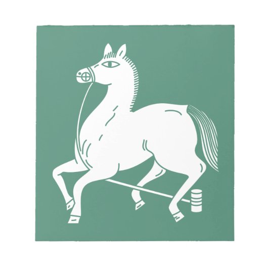 Bloc-note Cheval champion attaché (Devant)
