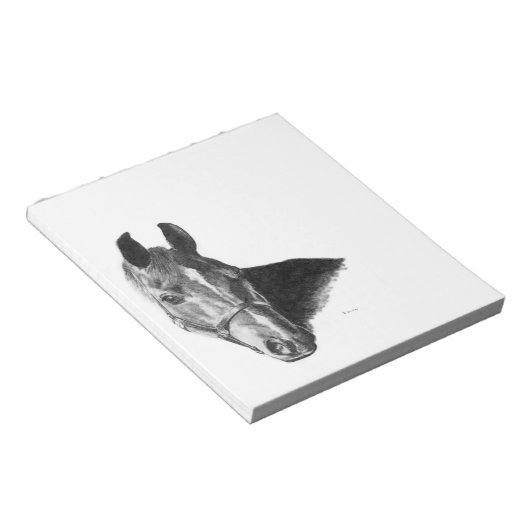 Bloc-note Cheval de Graphite (Incliné)