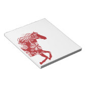Bloc-note Cheval de Noël aux flocons rouges et blancs (Incliné)