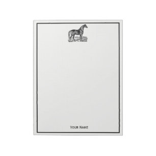 Bloc-note Cheval debout vintage