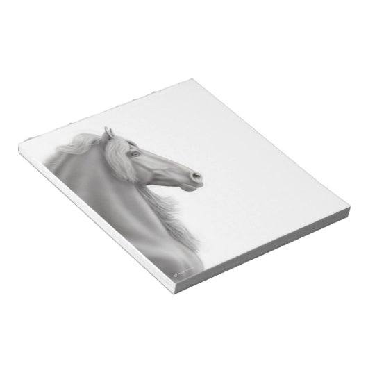 Bloc-note Cheval d'étalon friésien noir (Incliné)