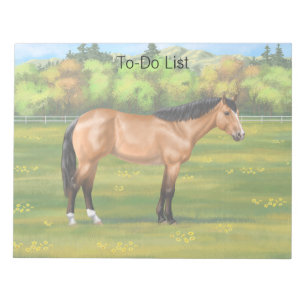 Bloc-note Cheval du Quartier des Dun Buckskin