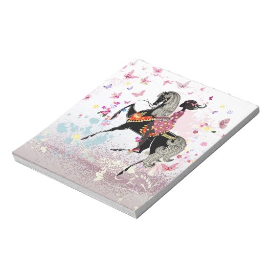 Bloc-note Cheval fille (Tourné)