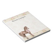 Bloc-note Cheval floral crème rose (Incliné)