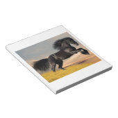 Bloc-note cheval noir sur le désert (Incliné)