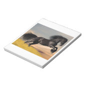 Bloc-note cheval noir sur le désert (Tourné)