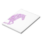 Bloc-note Cheval Paisley mignon et violet (Tourné)