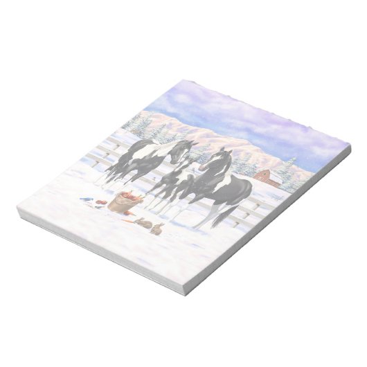 Bloc-note Cheval Pinto Quarter Noir Chevaux Paint Chevaux Da (Tourné)