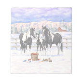 Bloc-note Cheval Pinto Quarter Noir Chevaux Paint Chevaux Da (Devant)