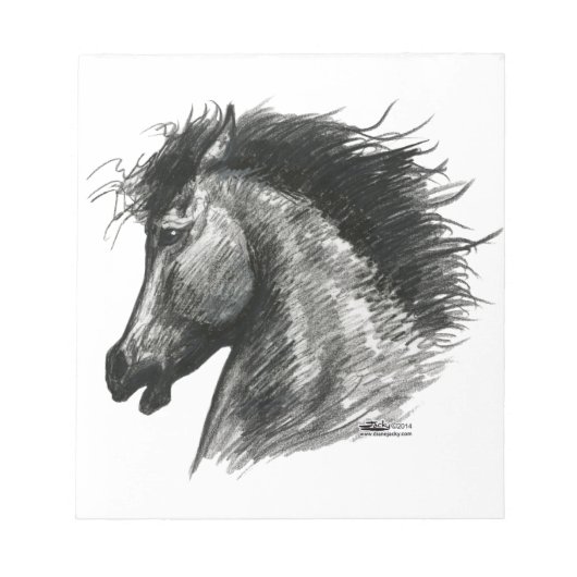 Bloc-note Cheval Sauvage Fougueux (Devant)