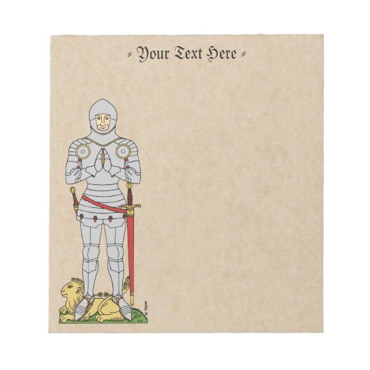 Bloc-note Chevalier médiéval anglais vers 1430 (Devant)