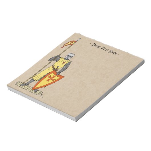 Bloc-note Chevalier médiéval Début du XIIIe siècle (Tourné)