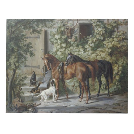 Bloc-note Chevaux à la Porche (par Albrecht Adam) (Devant)
