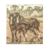 Bloc-note Chevaux de ferme primitifs de l'Ouest (Devant)