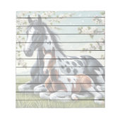 Bloc-note Chevaux reposant parmi les fleurs et la verdure vi (Devant)