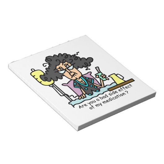 Bloc-note Cheveux foncés d'effet secondaire de médicament (Incliné)