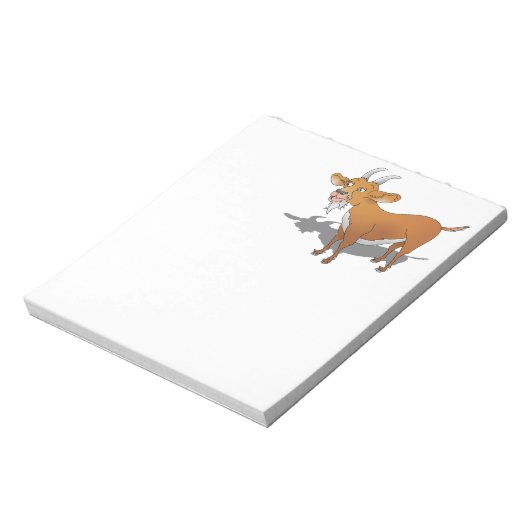 Bloc-note Chèvre brune de style dessin animé (Tourné)