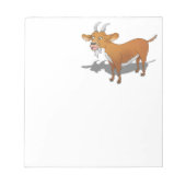 Bloc-note Chèvre brune de style dessin animé (Devant)