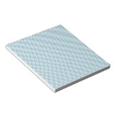Bloc-note Chevron bleu avec Monogramme (Incliné)