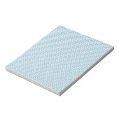 Bloc-note Chevron bleu avec Monogramme (Tourné)