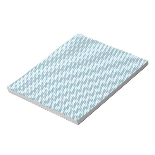 Bloc-note Chevron bleu avec Monogramme (Tourné)