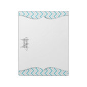 Bloc-note Chevron bleu et moderne Personnalisé (Tourné)
