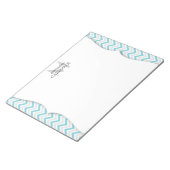 Bloc-note Chevron bleu et moderne Personnalisé (Incliné)