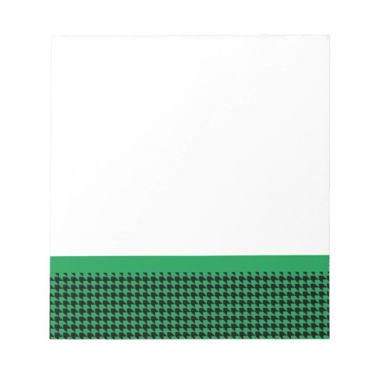 Bloc-note Chevron Checks vert et noir (Devant)