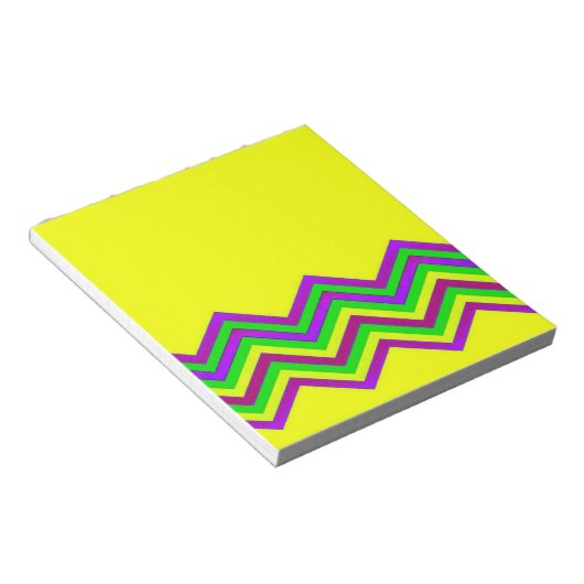 Bloc-note chevron jaune et couleur (Incliné)