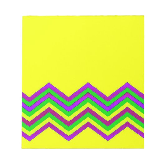Bloc-note chevron jaune et couleur (Devant)