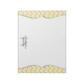 Bloc-note Chevron Jaune et moderne Personnalisé (Tourné)