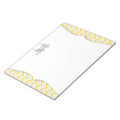 Bloc-note Chevron Jaune et moderne Personnalisé (Incliné)