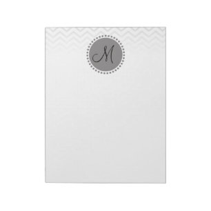 Bloc-note Chevron Motif Zigzag Mémo Monogramme