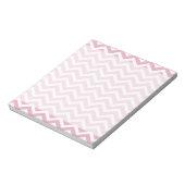 Bloc-note chevron rose et blanc (Tourné)