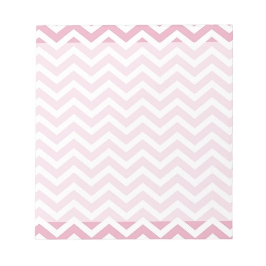 Bloc-note chevron rose et blanc (Devant)