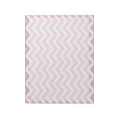 Bloc-note chevron rose et blanc (Tourné)
