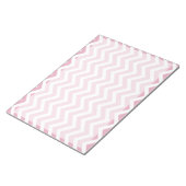 Bloc-note chevron rose et blanc (Incliné)