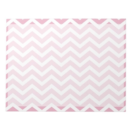 Bloc-note chevron rose et blanc (Devant)