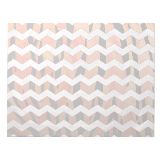 Bloc-note Chevron Tiger chaud orange et noir (Devant)