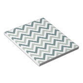 Bloc-note chevron turquoise et sage (Incliné)