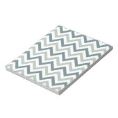 Bloc-note chevron turquoise et sage (Tourné)